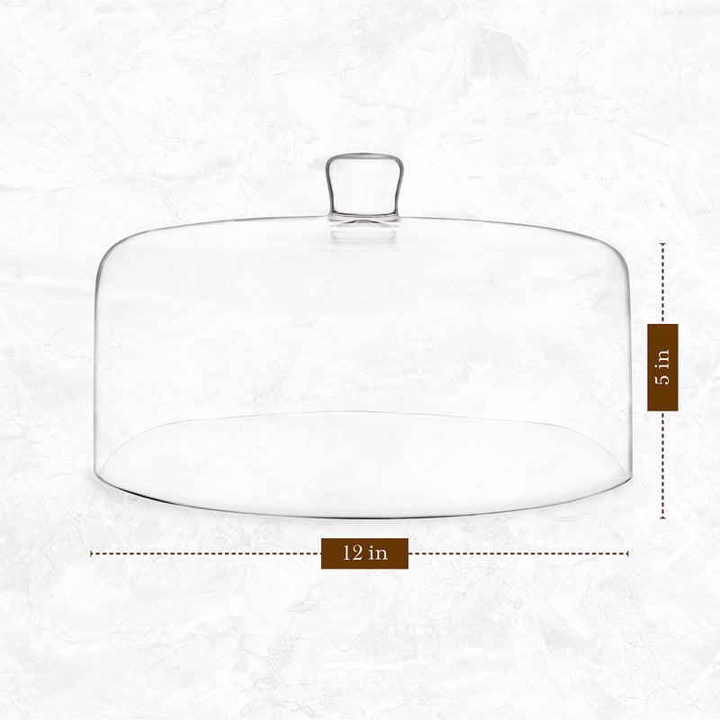 Galashield Glass Cake Dome, Cake Cover Lid for Freshness and Display | 12" Diameter - Image 4